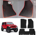 All Weather Rubber Floor Liners for Jeep Wrangler, Black Pack of 2 L269207
