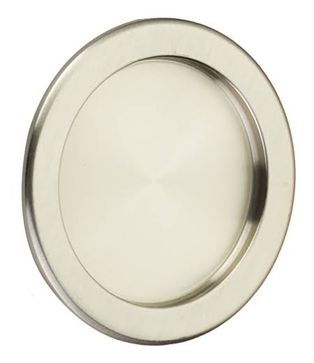 Round Tubular Pocket Door Passage Pull (Satin Nickel) A64347