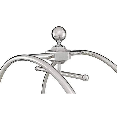 Silver Stainless Steel Bellman Cart with Rubber Casters R88490