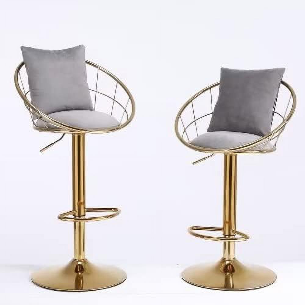 Purple Swivel Counter Height Stool with Back A67578