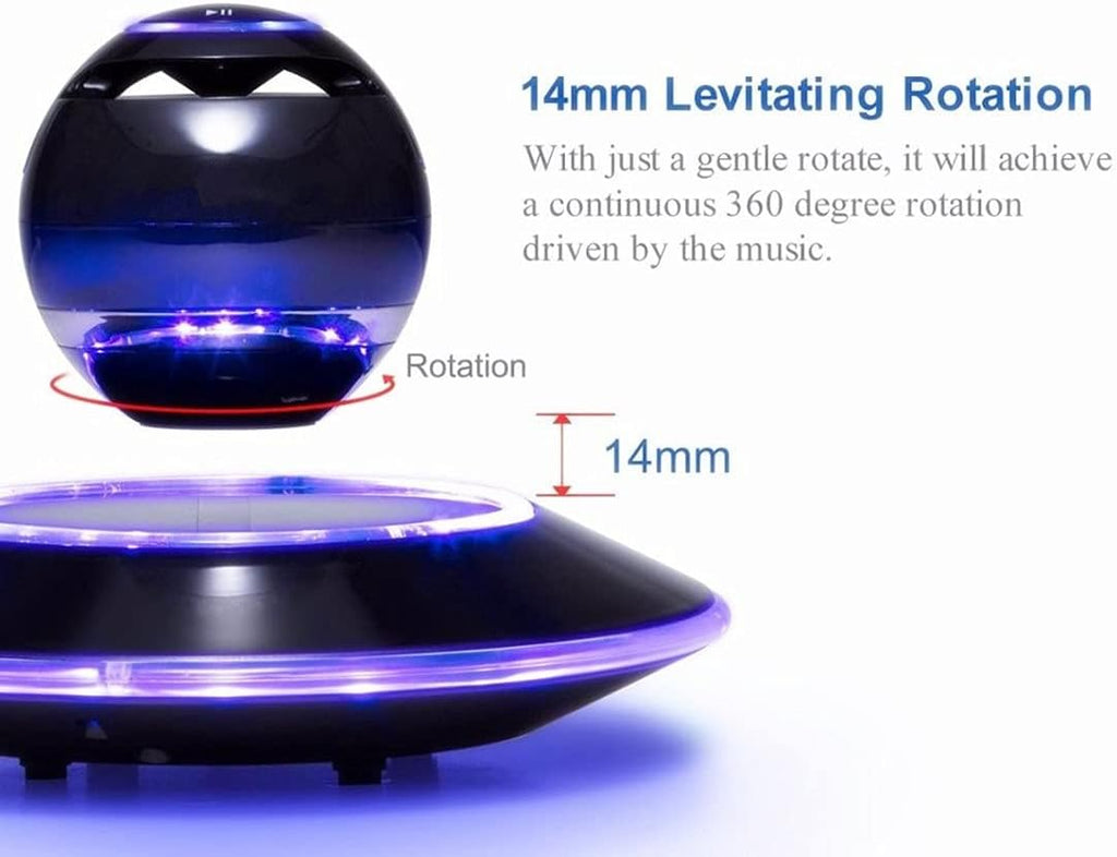 Levitating Bluetooth Speaker with LED Light (Black) N4009