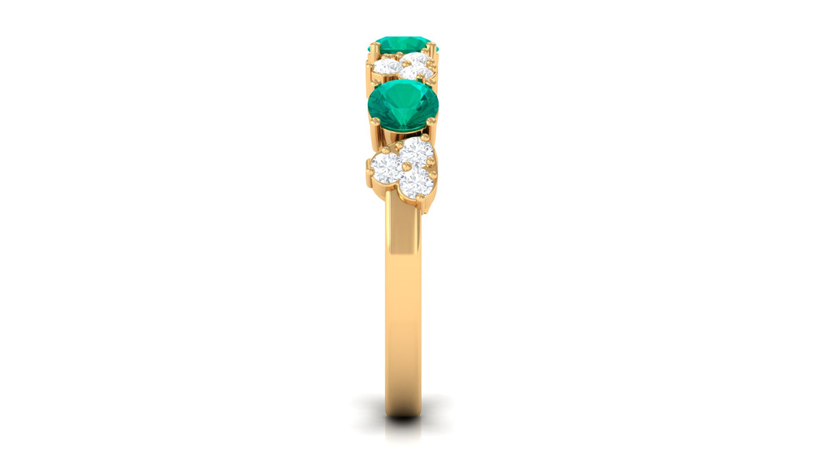 14K Yellow Gold Emerald Ring B380