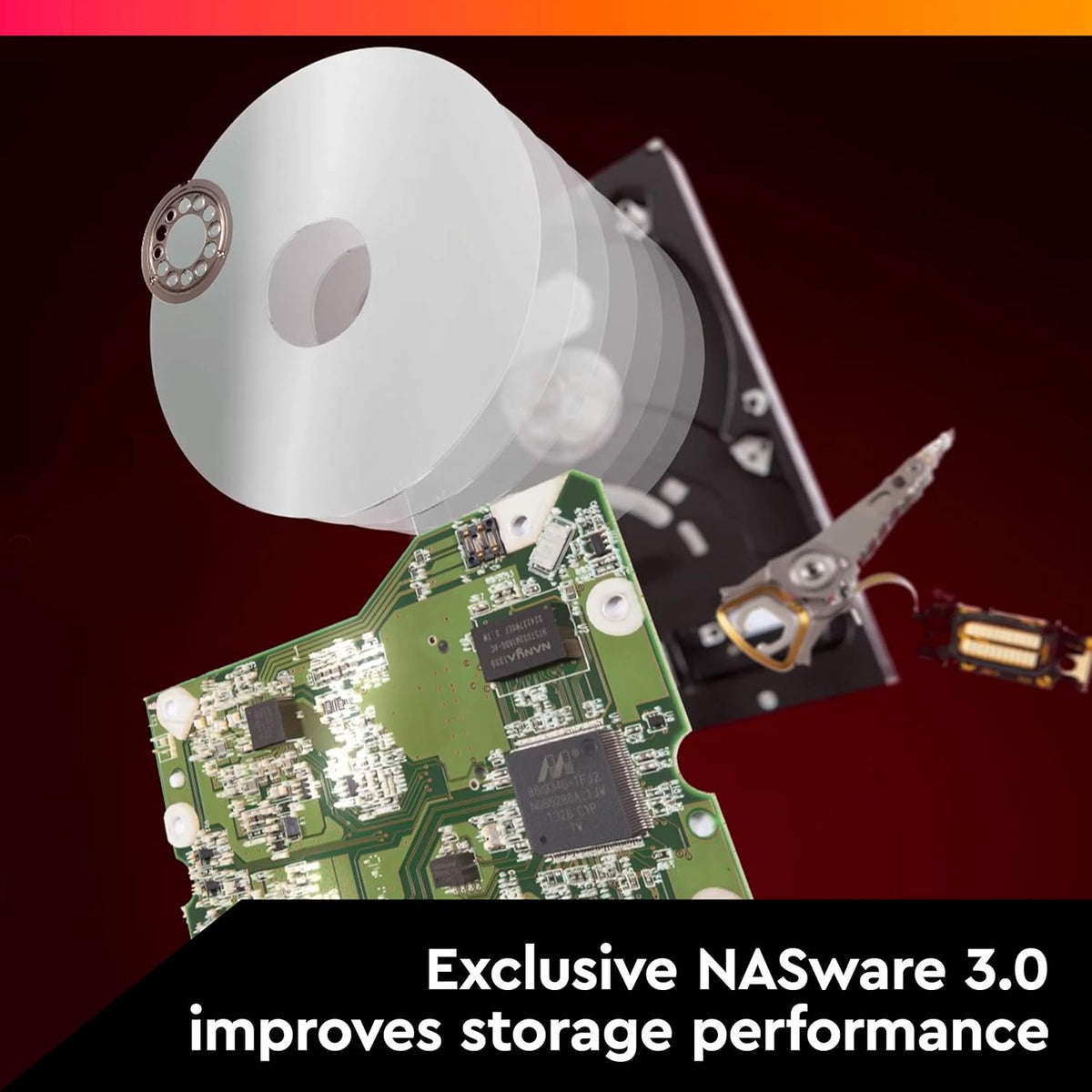 1TB WD Red Plus NAS Internal Hard Drive HDD 5400 RPM SATA 6 Gb/s CMR 64 MB Cache 3.5" Pack of 2 I172