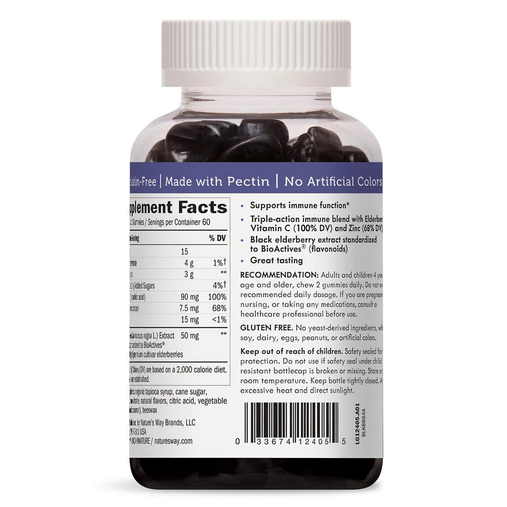 Elderberry Herbal Gummies, Gluten Free (120 Count) P3278