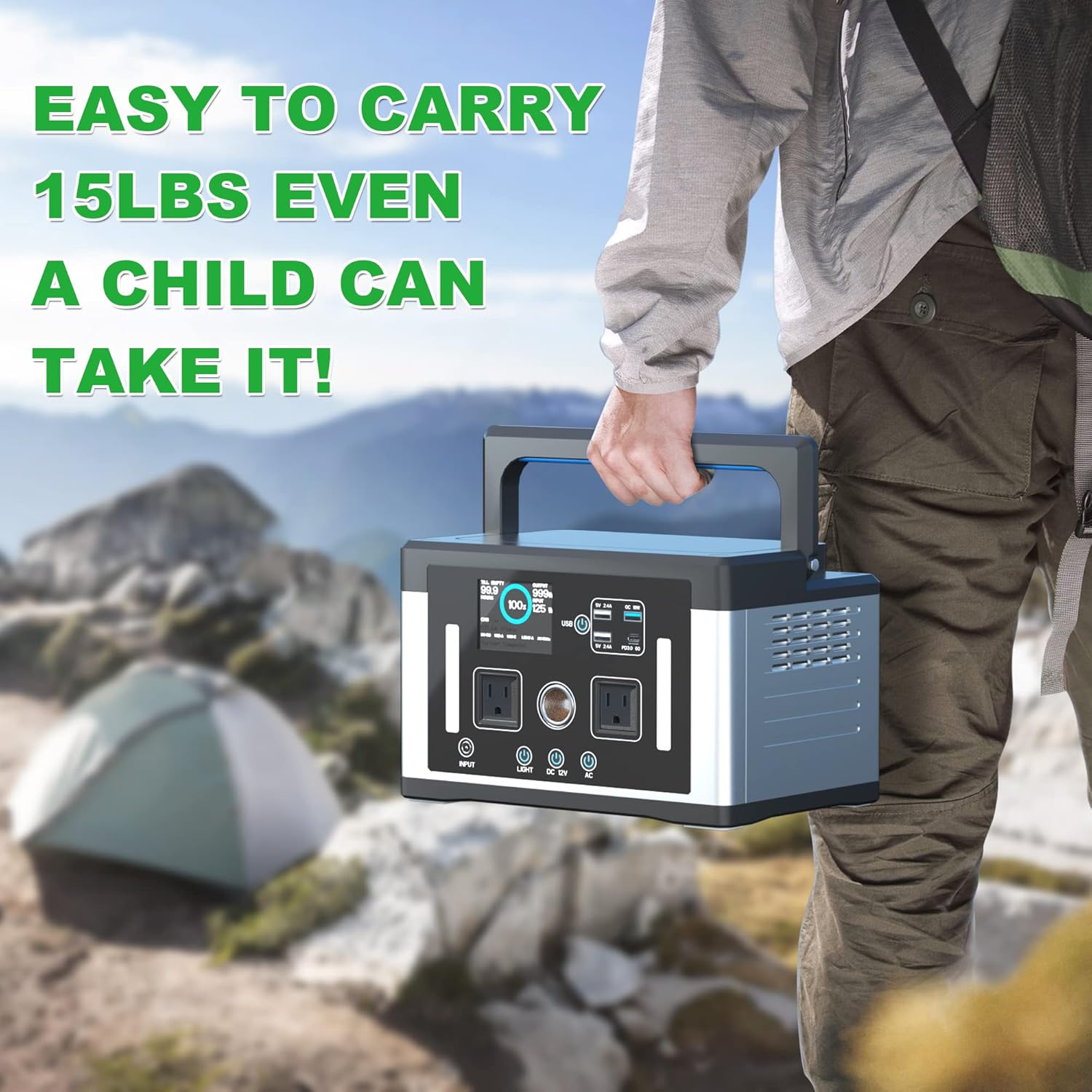 700W Portable Power Station 577Wh Lithium Battery UPS F47499