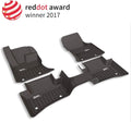 Black TPE All Weather Custom Fit Floor Liner for Range Rover Velar 1st and 2nd Row Full Set U383