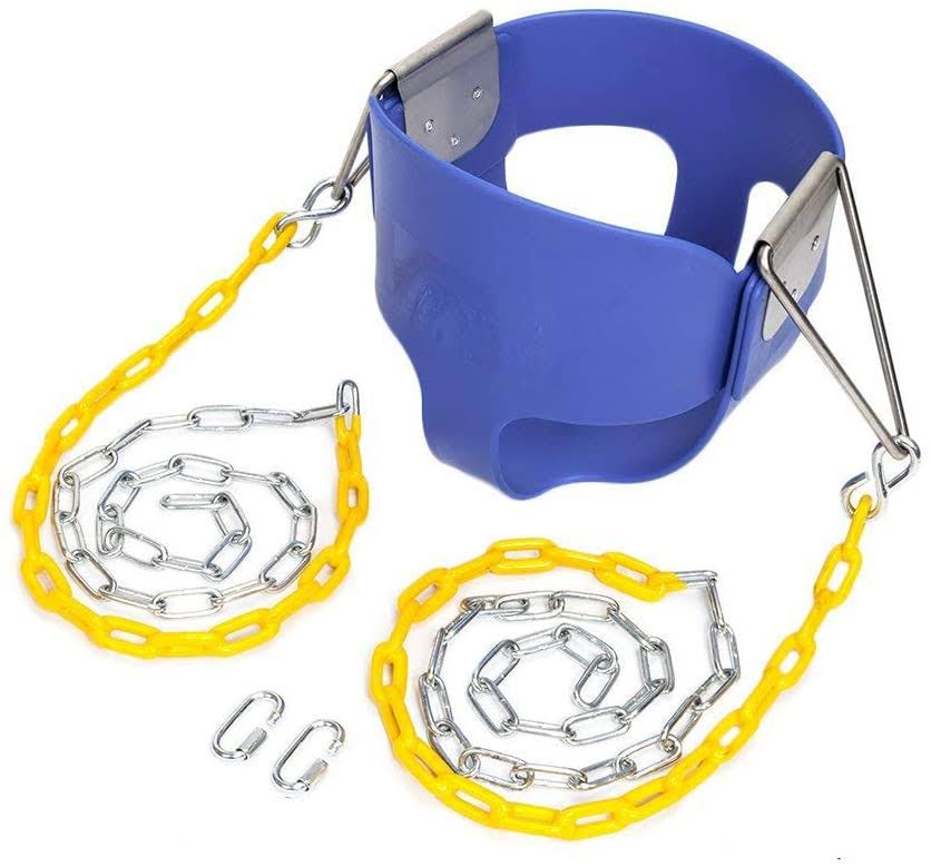 Toddler Swing with 2 Carabiners High Back Full Bucket Seat U492959