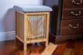 Bamboo Laundry and Storage Basket/Ottoman, 21 inch Tall M210