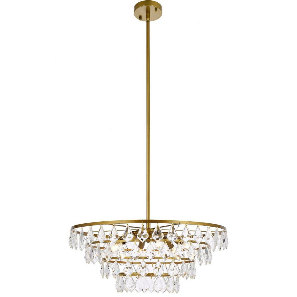 Brass Finish 6 Light Pendant T19765