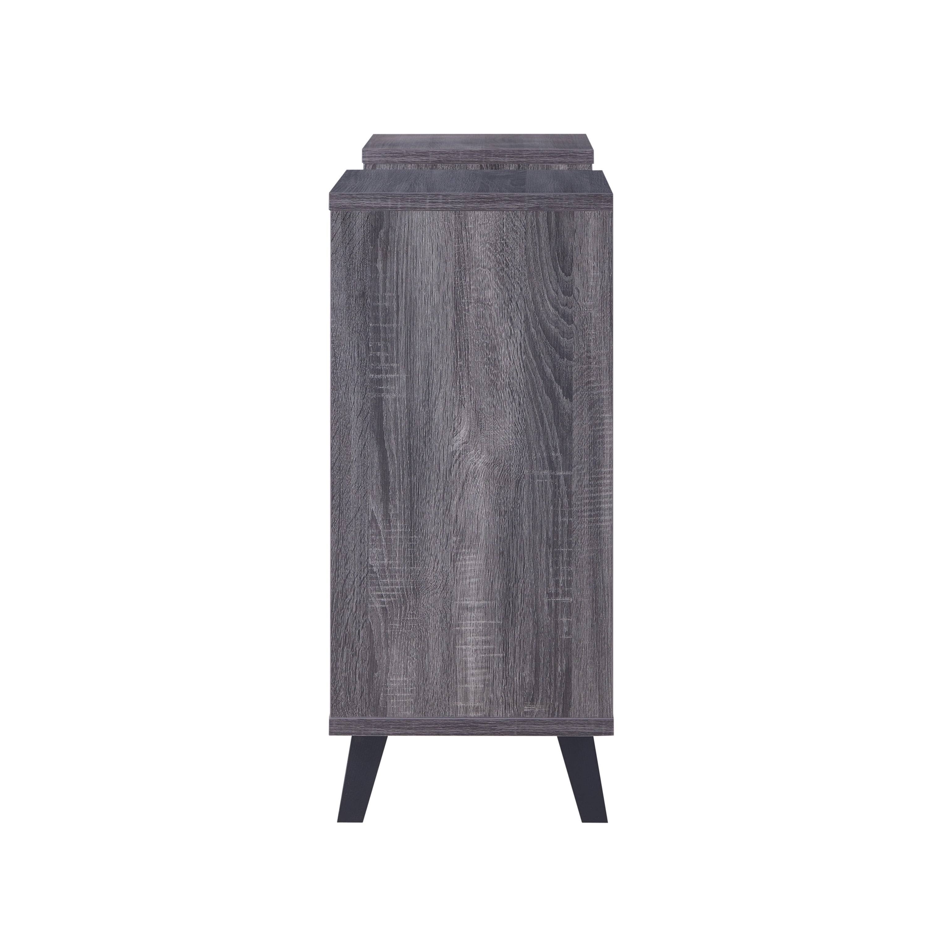 White Oak 6-Shelf Console Table V897