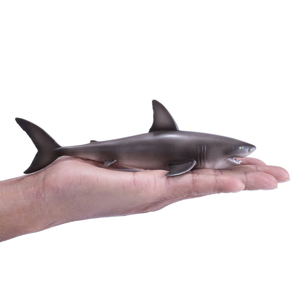 Realistic Great White Shark Wildlife Figurine (Dark Gray) I259