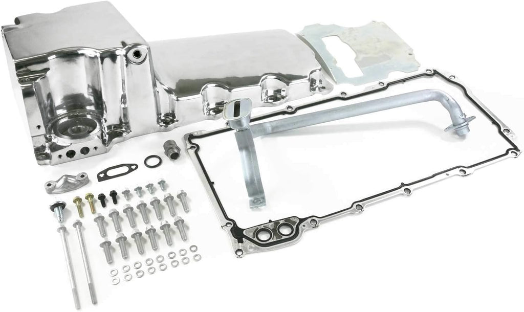 Polished Cast Aluminum Rear Sump Oil Drain Pan M467