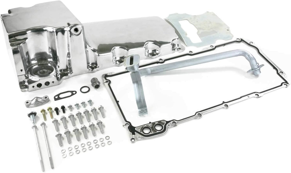 Polished Cast Aluminum Rear Sump Oil Drain Pan M467