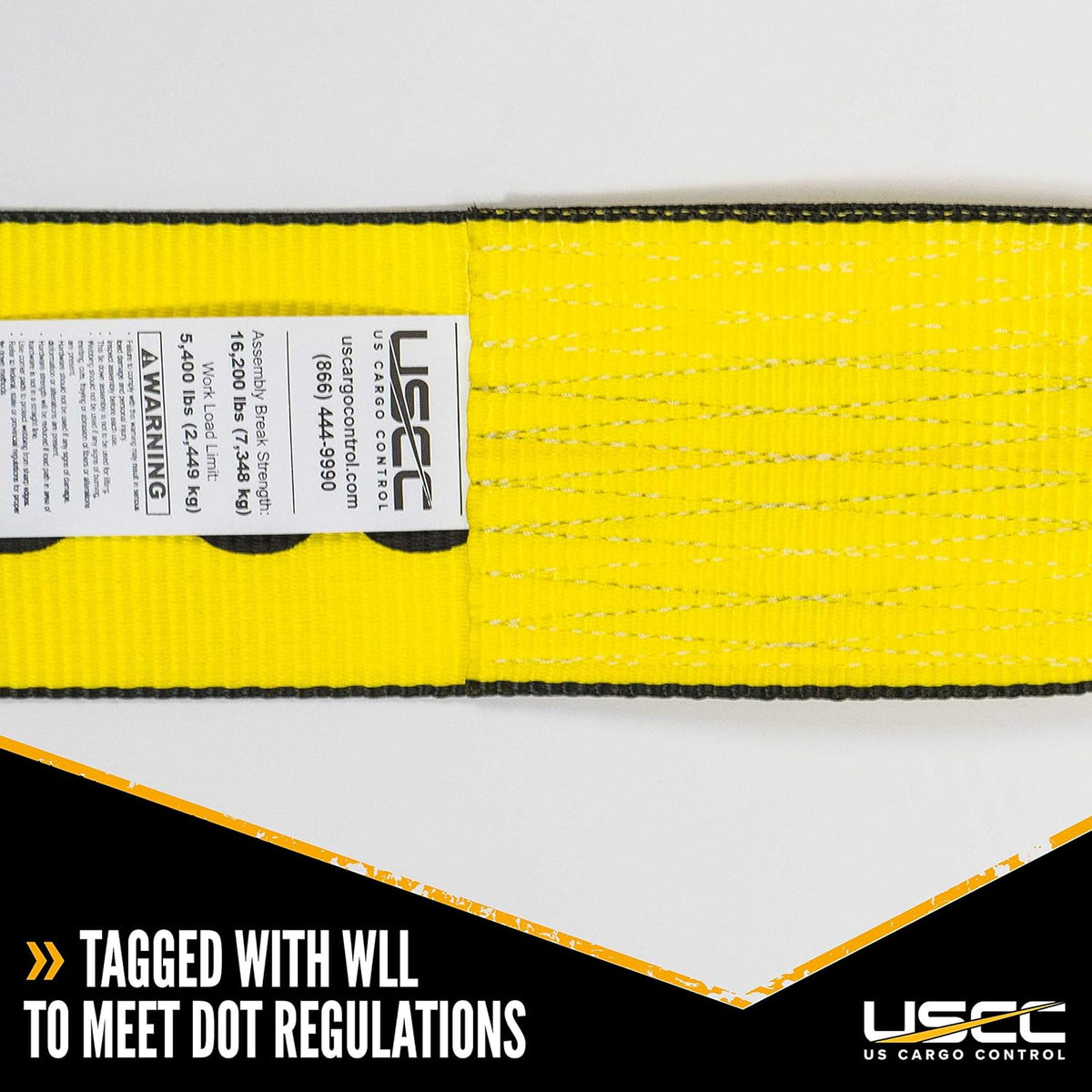 4 Inch x 27 Foot Yellow Winch Strap with Flat Hook 10 Pack X7240