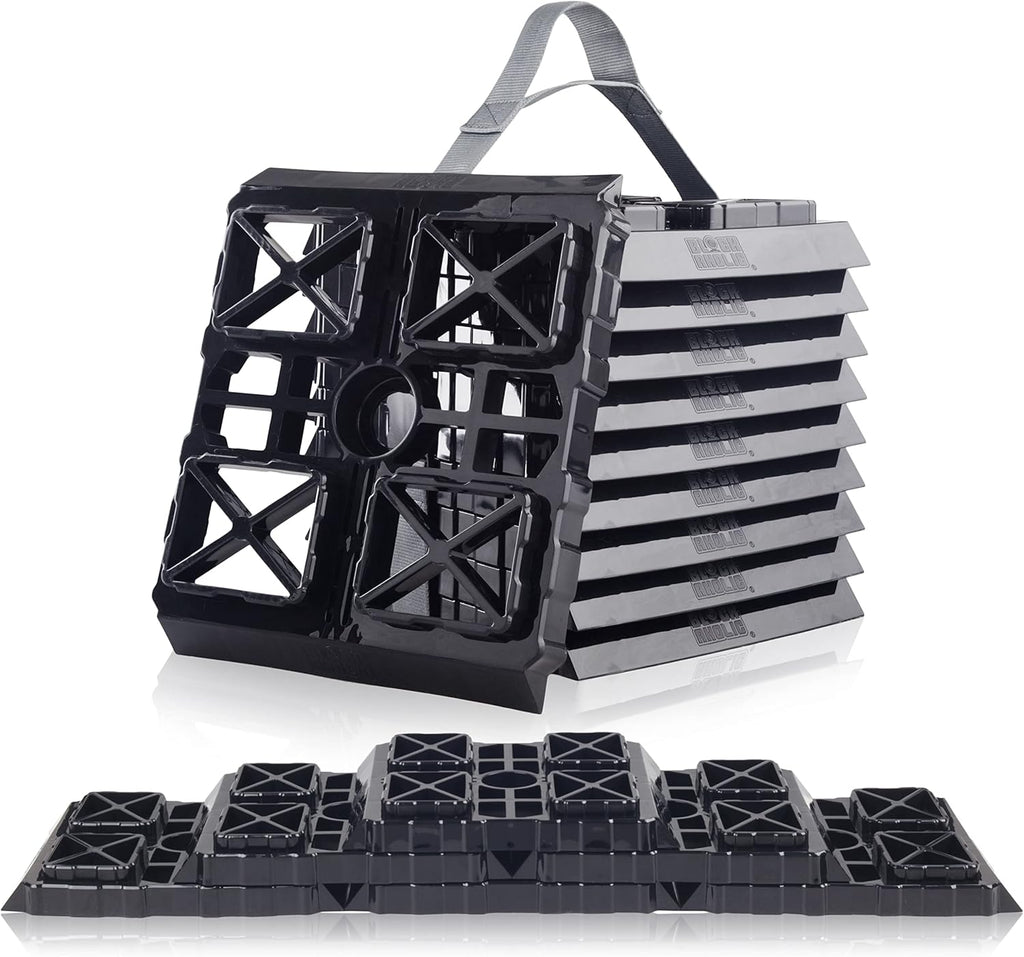 10 Pack RV Leveling Blocks with Carrying Strap L356235