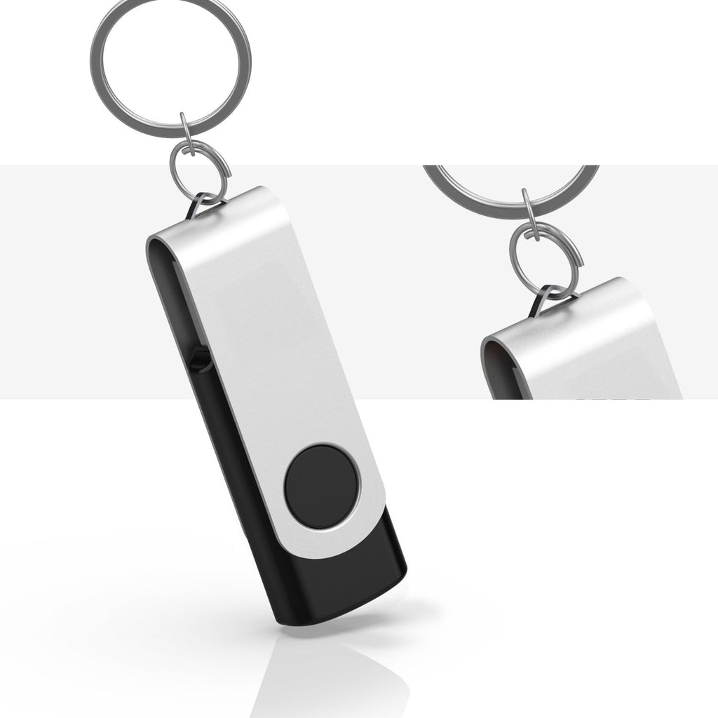 10 Pack 4GB USB2.0 Swivel Flash Drives with Led Indicator, Black B810982