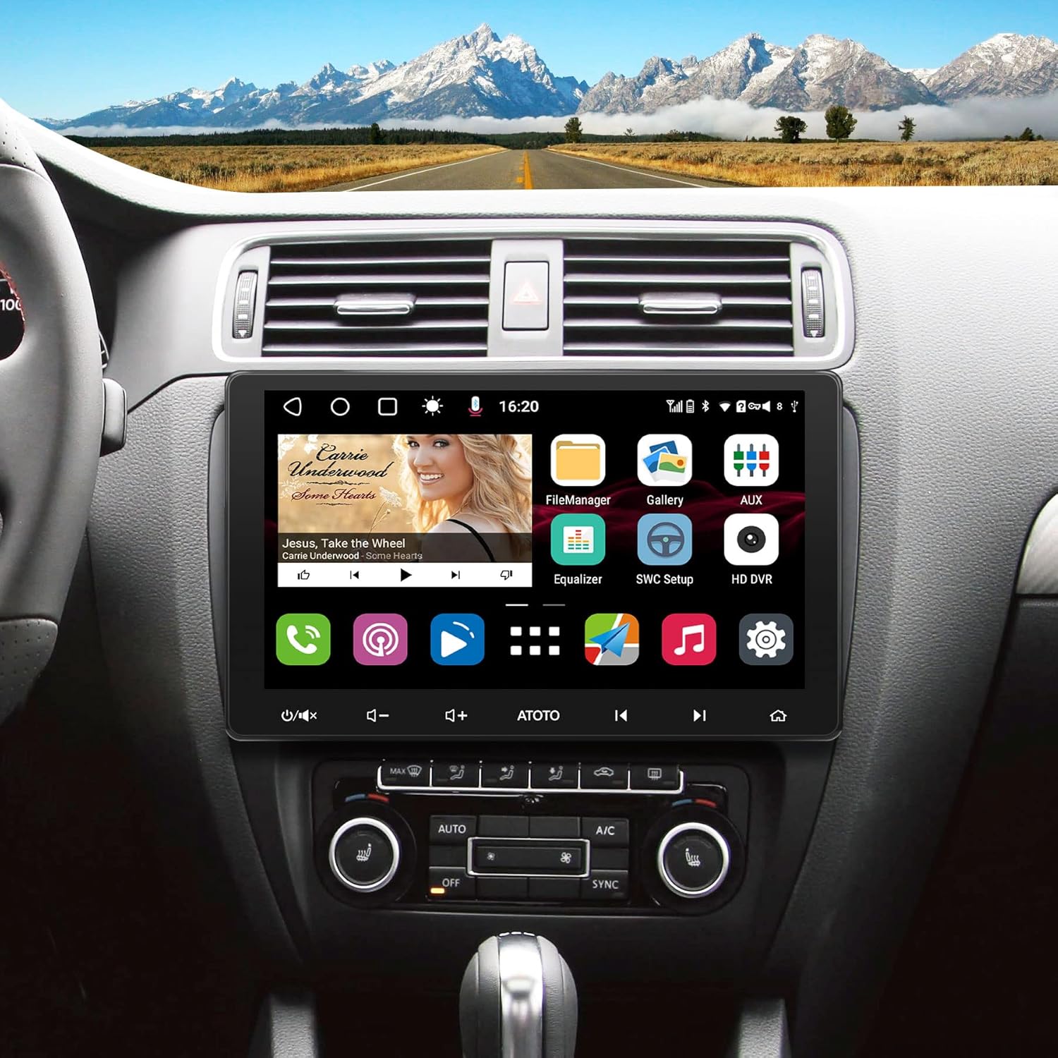 10.1 inch Car Stereo with Wireless CarPlay & Android Auto H119