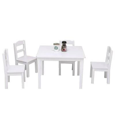 White Rectangular Play Table and Chair Set U407