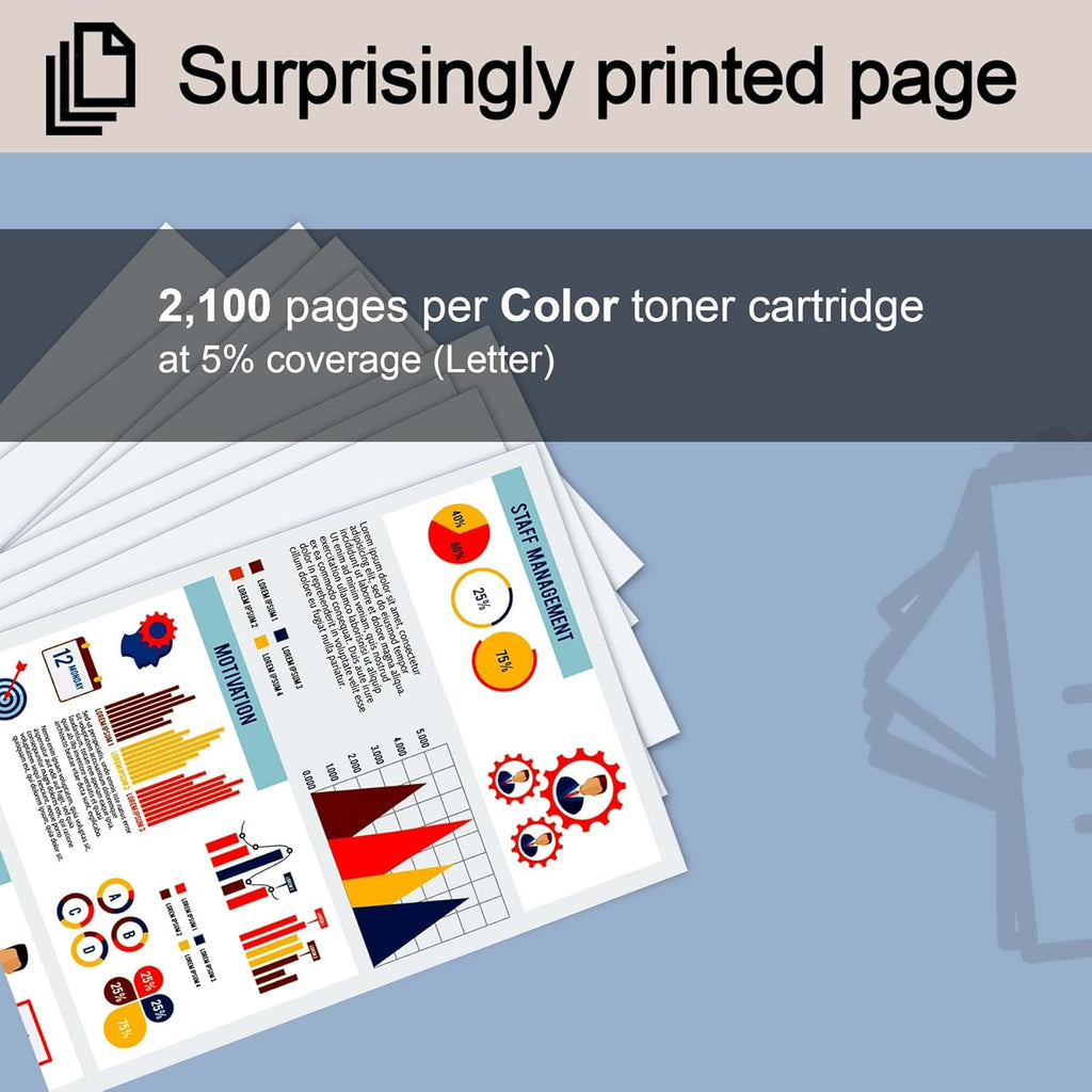 1 Pack Yellow Toner Cartridge for HP Printers A7256