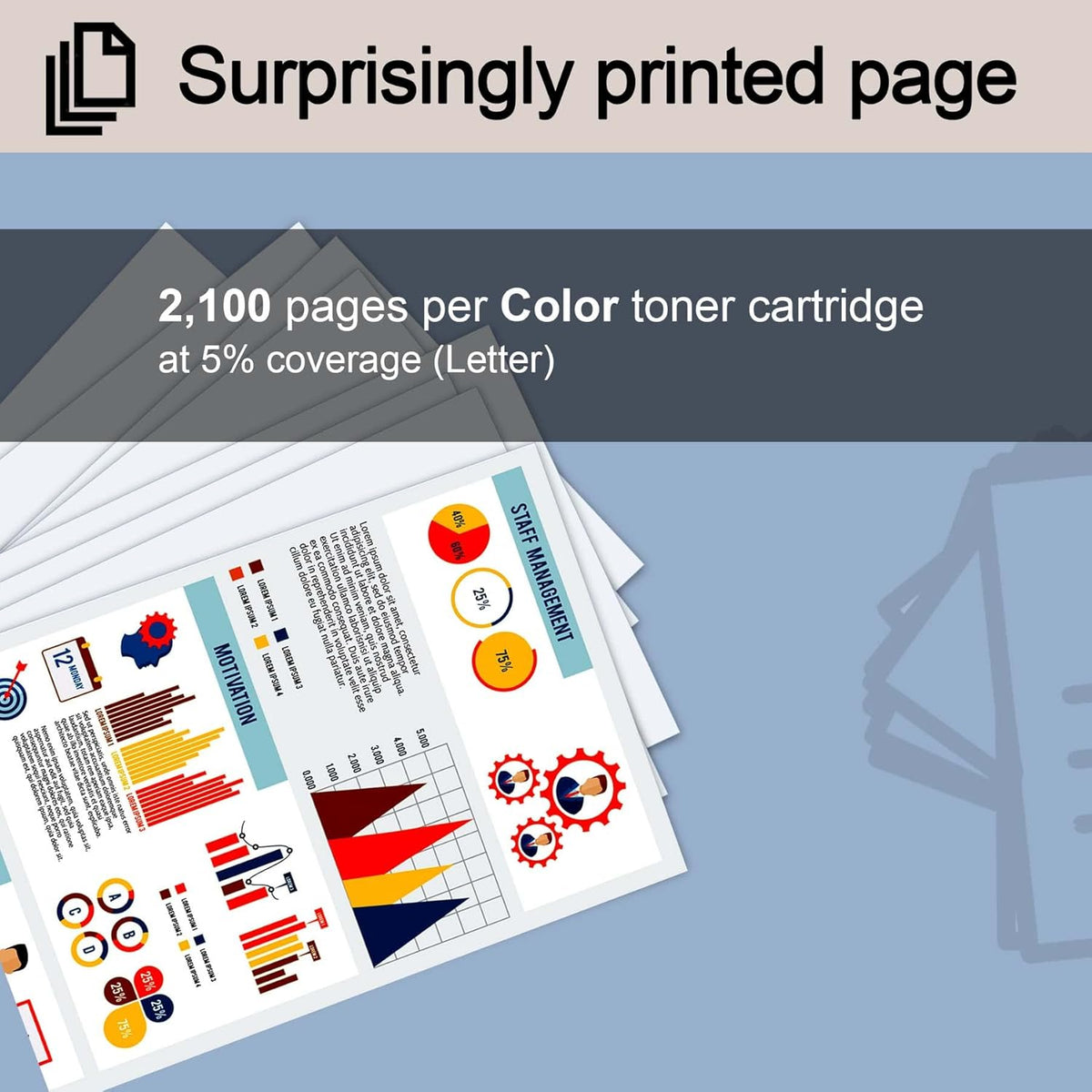 1 Pack Yellow Toner Cartridge for HP Printers A7256