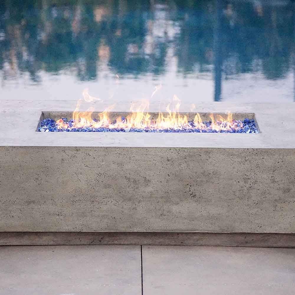 Pewter 56x38-Inch Concrete Gas Fire Pit U5640