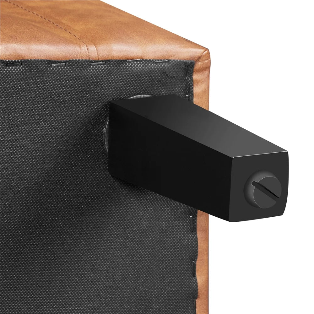 Brown Faux Leather Accent Chair X12042