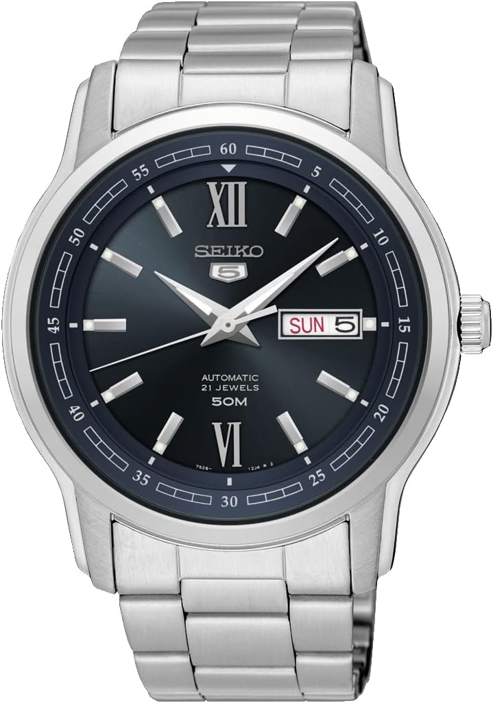Automatic Watch with Black Dial, Stainless Steel Case & Bracelet Y87069