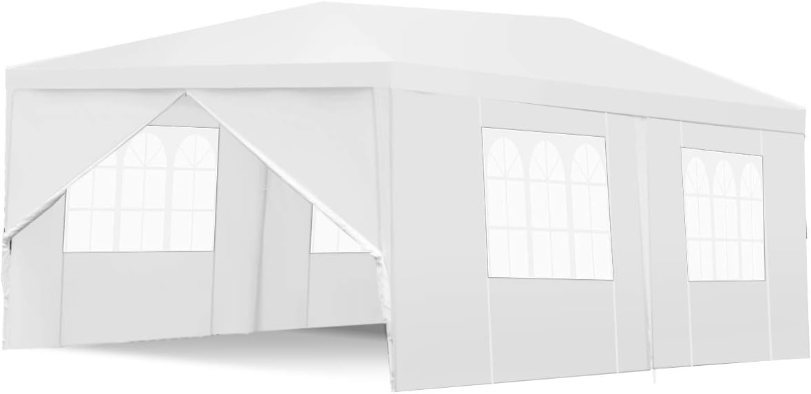 White 10x20 Outdoor Tent Canopy with Removable Sidewalls C109263