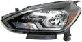 Headlight Assembly for Nissan Sentra 2016 2017 2018 Driver Side Halogen Black T43802