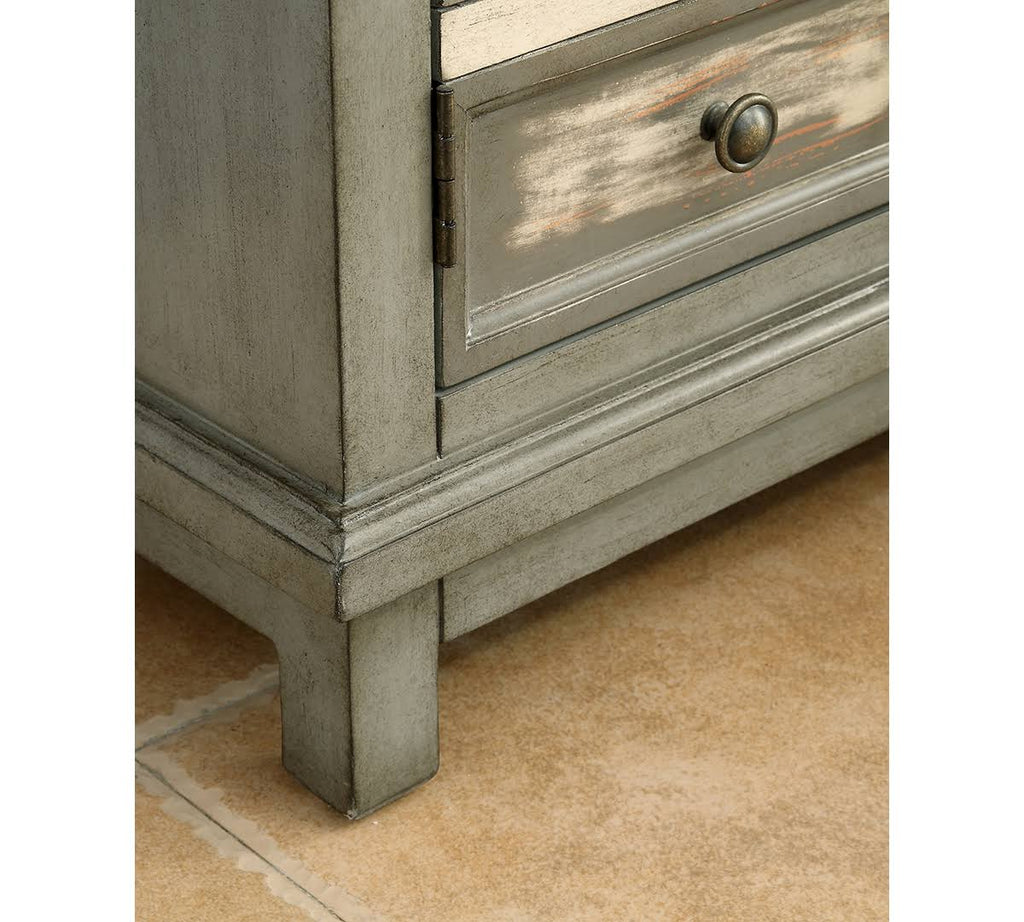 Grey Two Drawer Two Door Cabinet F614