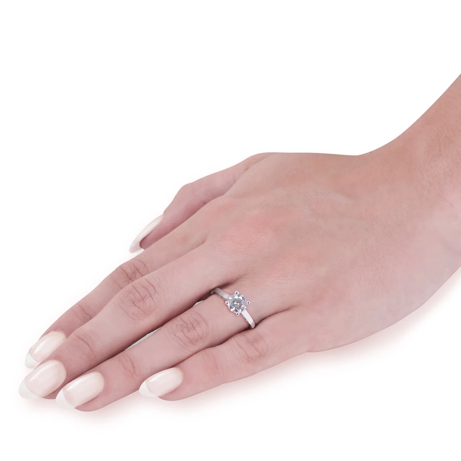 14k White Gold Engagement Ring P841