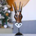 Deer Antelope Giraffe and Zebra Head Sculpture Statue, 17 to 19 Inches N2993