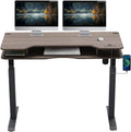 47" Electric Standing Desk with Storage Shelves D290356