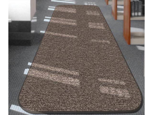 12 ft. x 48 in. Pebble Gray Skid-Resistant Carpet Runner Y7473