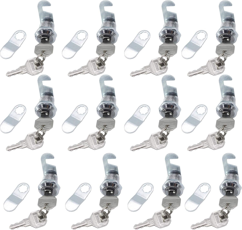 7/8 RV Storage Door Locks Keyed Alike 12 Pack 24 Keys L31251