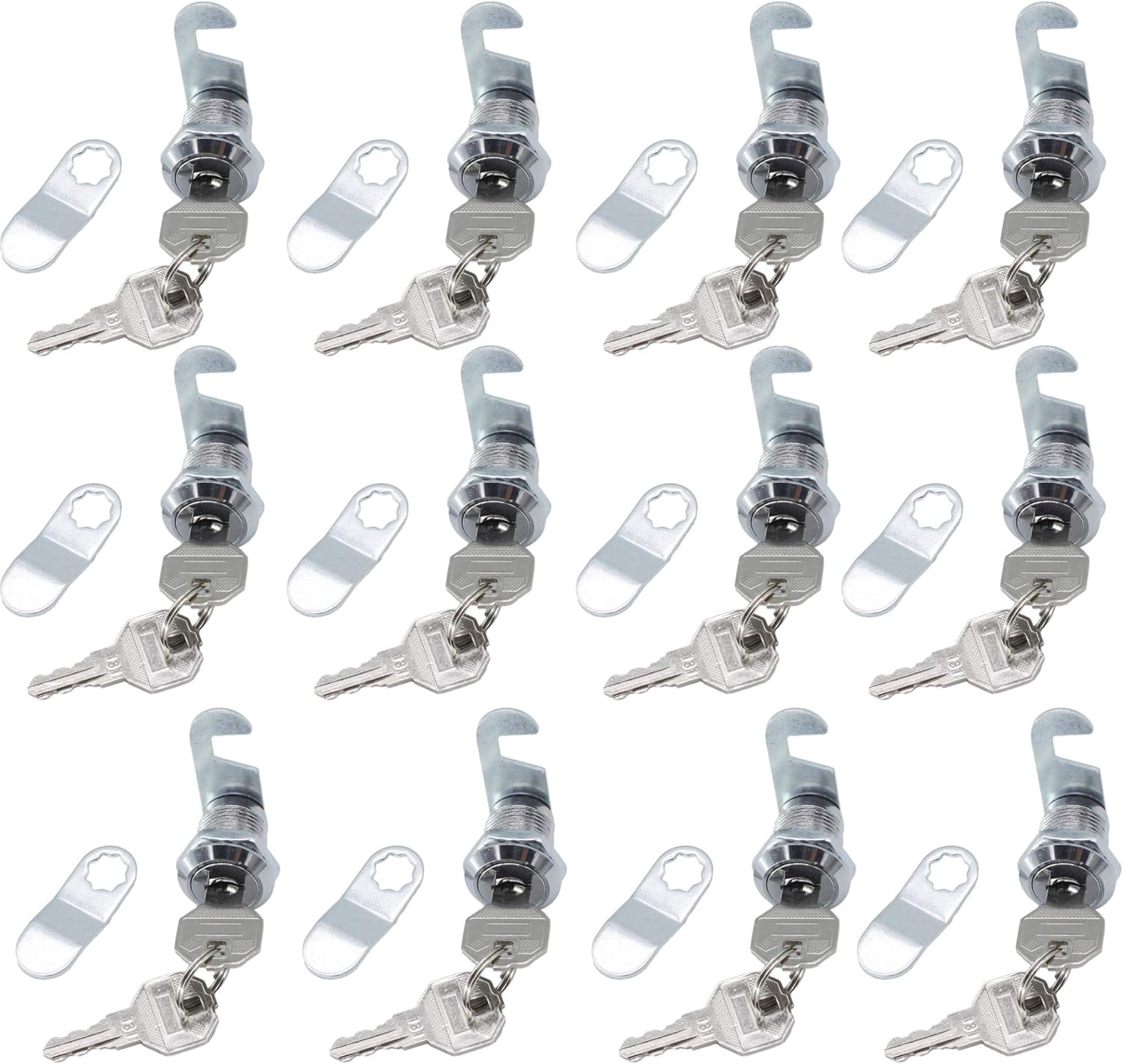 7/8 RV Storage Door Locks Keyed Alike 12 Pack 24 Keys L31251