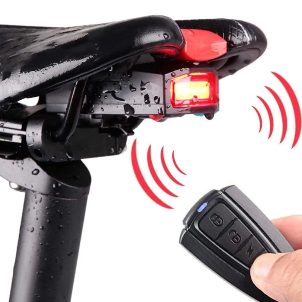 Smart Bike Tail Light with Wireless Remote Control and Electric Bell V189