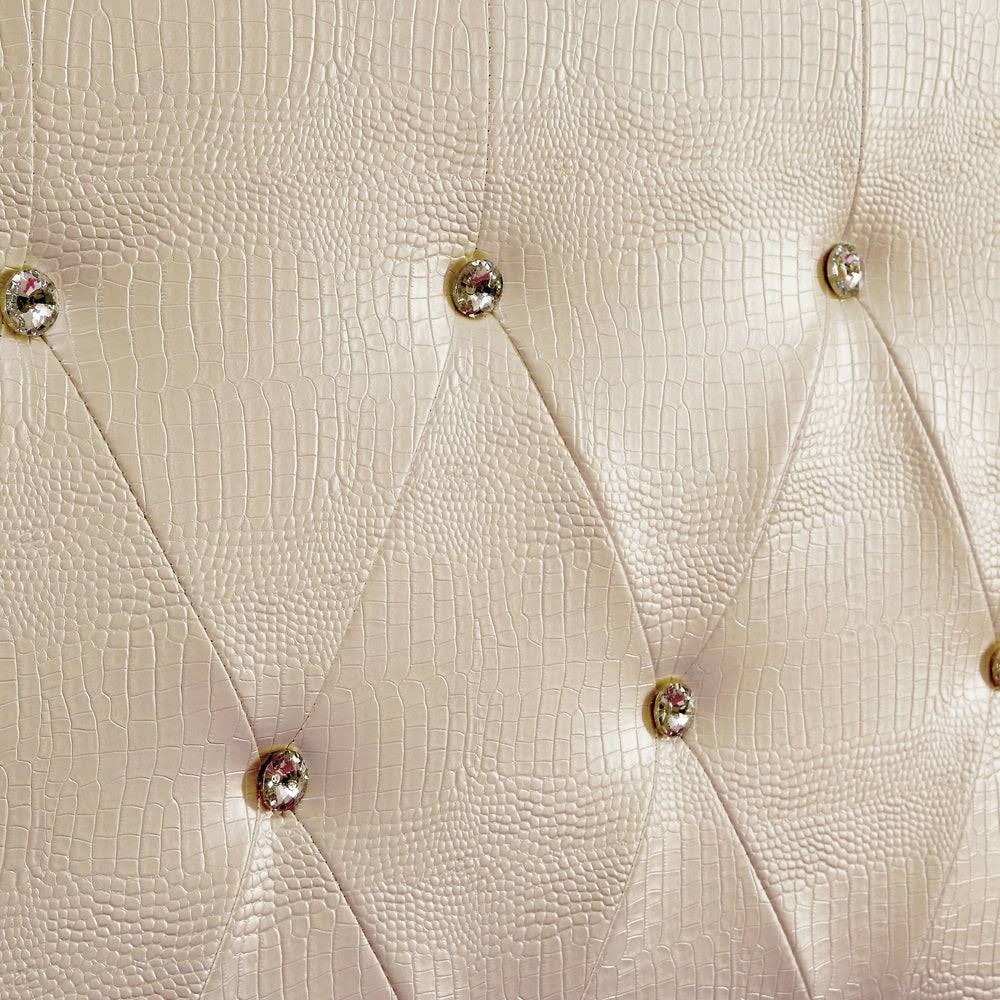 Black Faux Leather Button-Tufted Headboard Q571