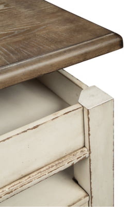 White/Brown Lift Top Coffee Table D985