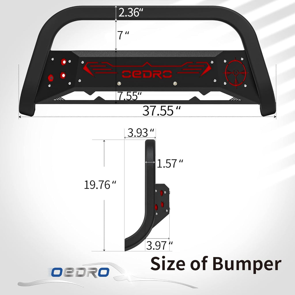 Red and Black Truck Bumper Grille Guard P727017