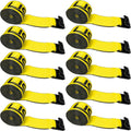 4 Inch x 27 Foot Yellow Winch Strap with Flat Hook 10 Pack X7240