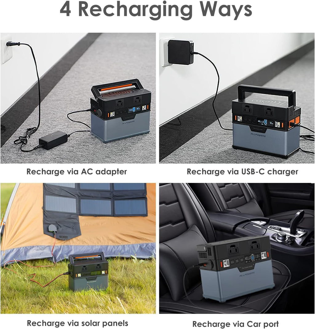300W 288Wh Portable Power Station with 100W Foldable Solar Panel S3297