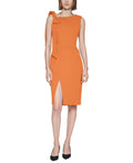 Orange Petite Sheath Dress R698