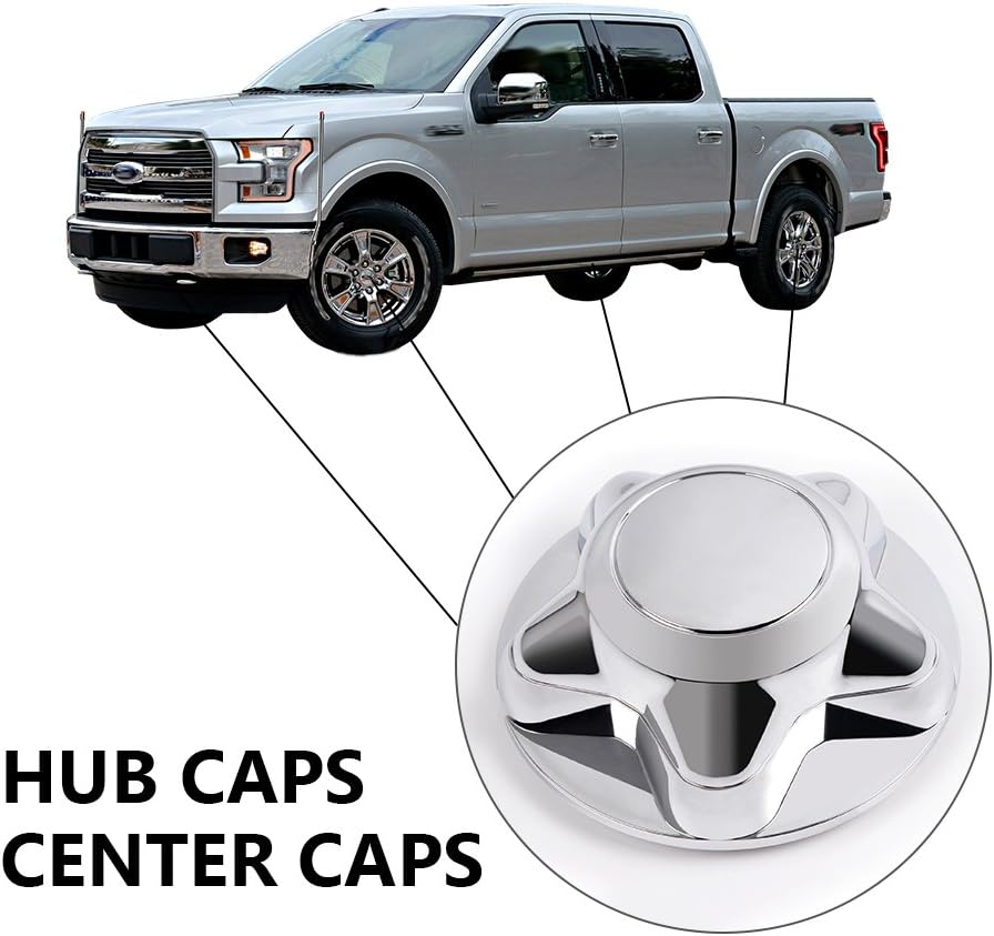4 Pcs Chrome Wheel Center Hub Caps for 5-Lug Steel Wheel W4056