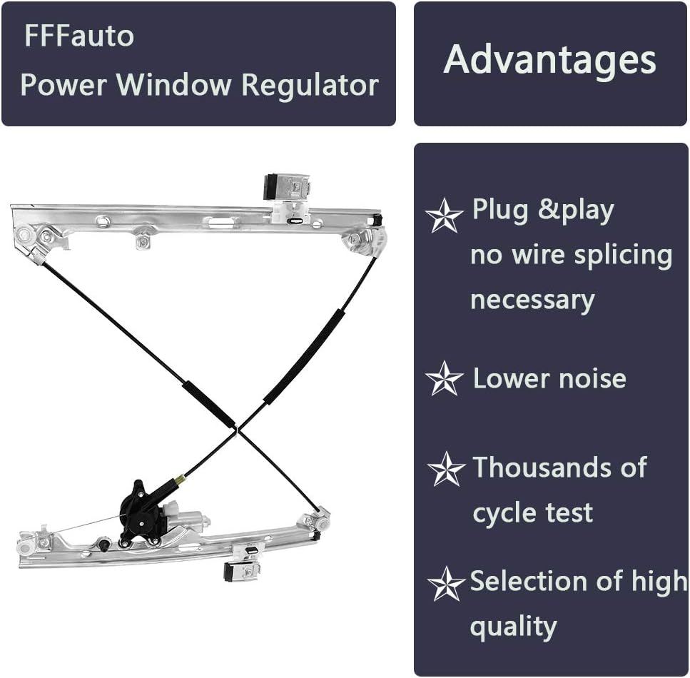 Front Driver Side Power Window Regulator with Motor Pack of 2 N276465