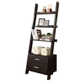 4 Shelf Ladder Bookcase with 2 Drawers in Cappuccino H233893