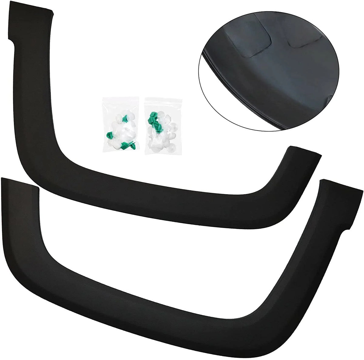 Black Front Fender Flares Trim for Jeep Renegade L6109