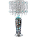 Turquoise Crystal Table Lamp O549