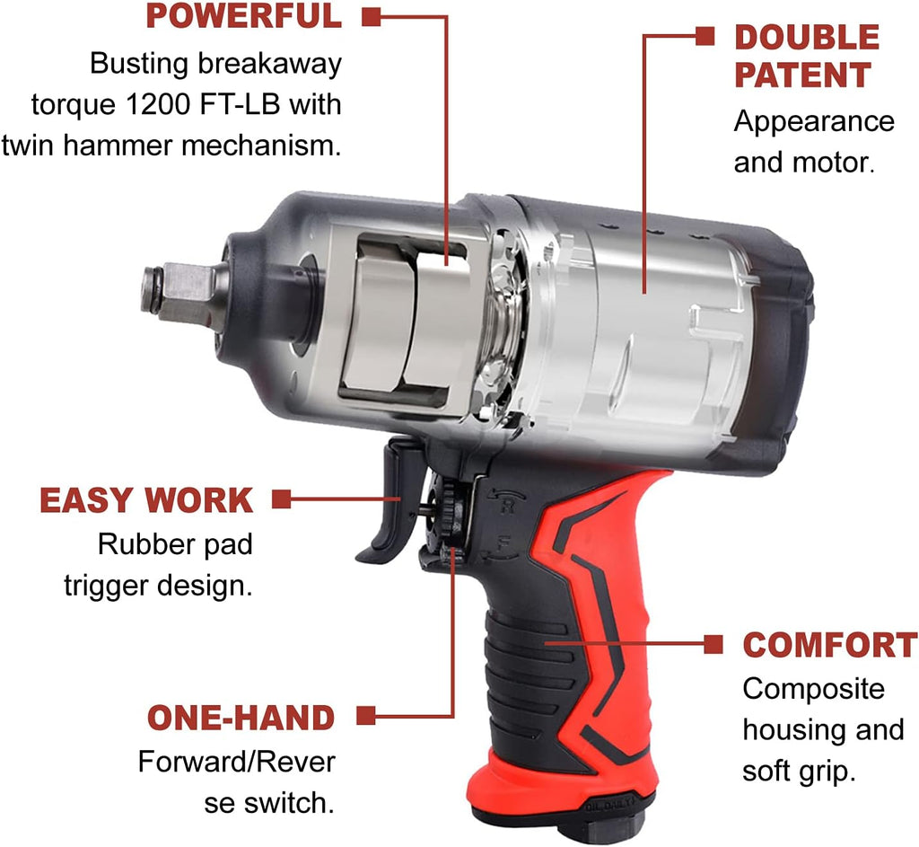 1/2-Inch Composite Air Impact Wrench W5067