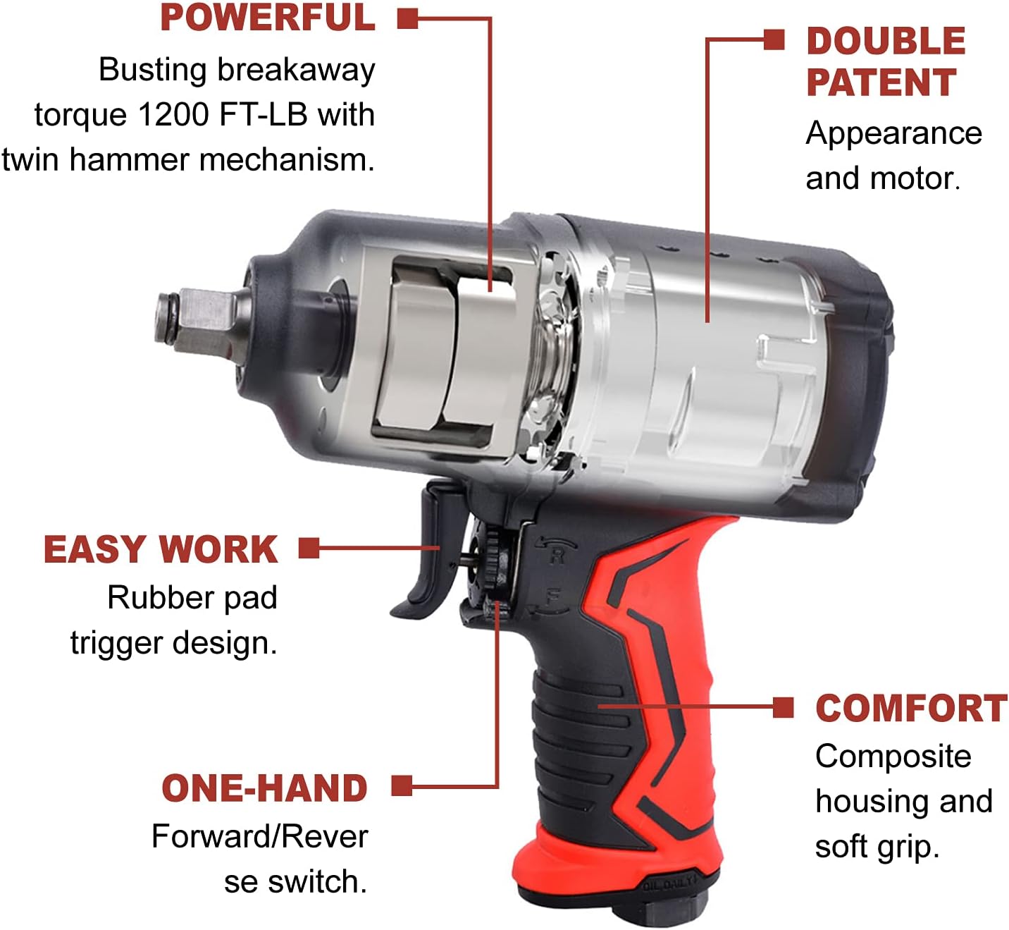 1/2-Inch Composite Air Impact Wrench W5067